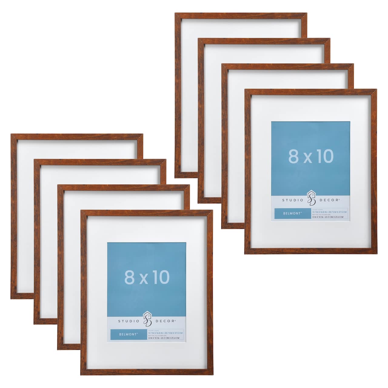 8 Pack: Narrow Belmont Frame with Mat by Studio Décor®
